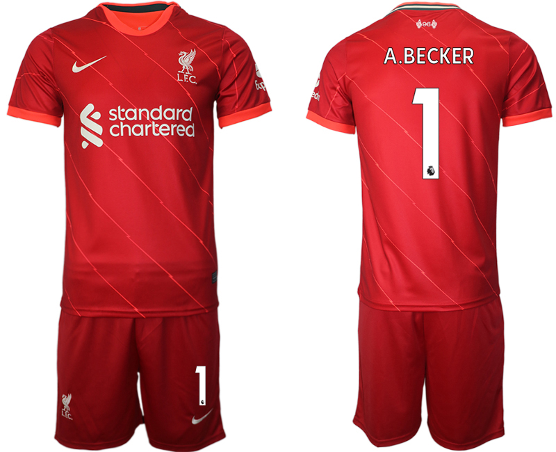 Men 2021-2022 Club Liverpool home red #1 Soccer Jersey->paris st german jersey->Soccer Club Jersey